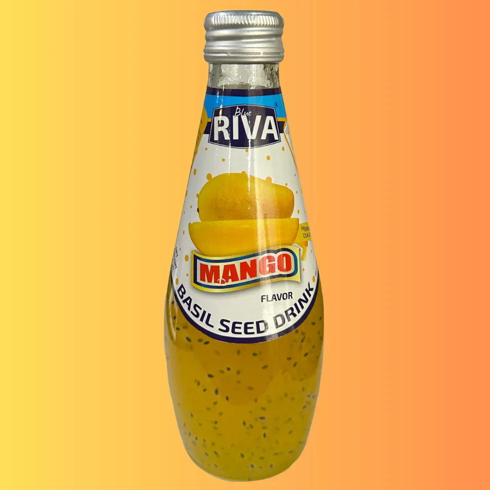 Riva Mango Basil Seed Drink 290ml I Mangó Ízű Ital Bazsalikommaggal (Thaiföld)