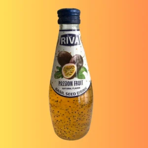 Riva Passion Fruit Basil Seed Drink 290ml I Maracuja Ízű Ital Bazsalikommaggal (Thaiföld)