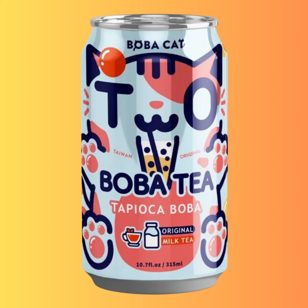 Boba Cat Milk Original Tapioca Bubble Tea 315ml I Tejes Tapioca Gyöngyteás Ital