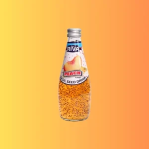 Riva Peach Basil Seed Drink 290ml I Őszibarack Ízű Ital Bazsalikommaggal (Thaiföld)